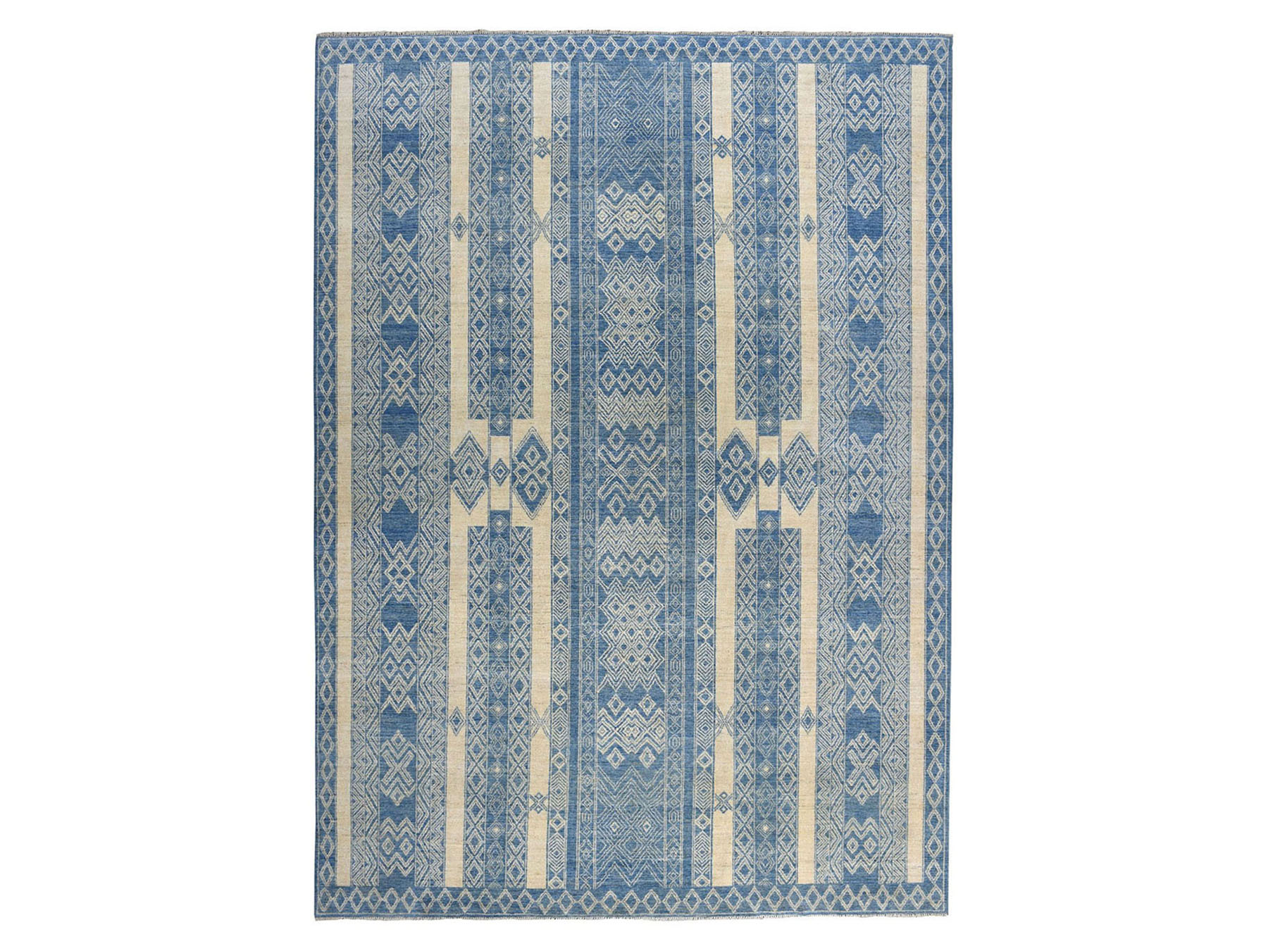 Transitional Wool Hand-Knotted Area Rug 8'9