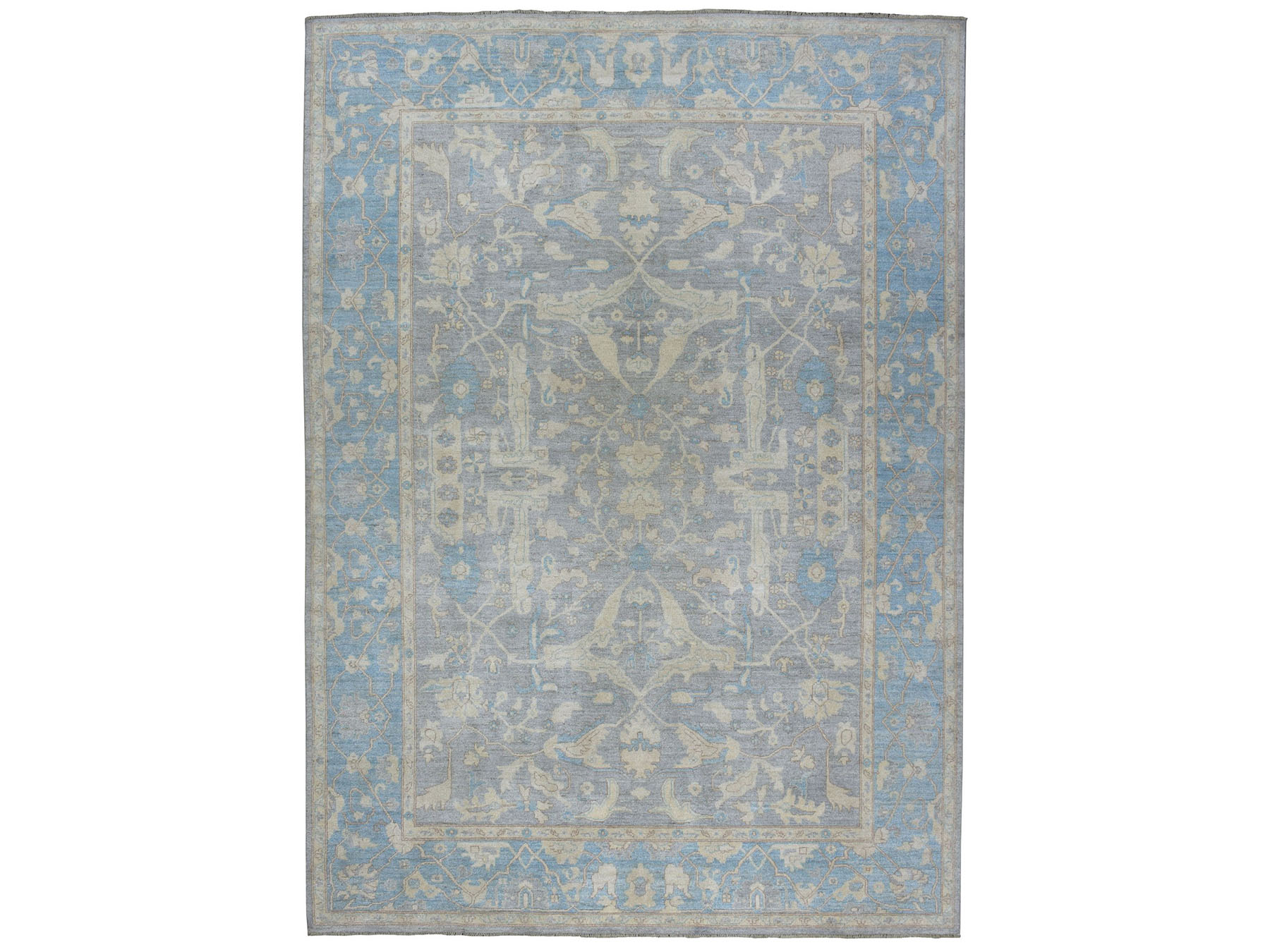 Transitional Wool Hand-Knotted Area Rug 8'10