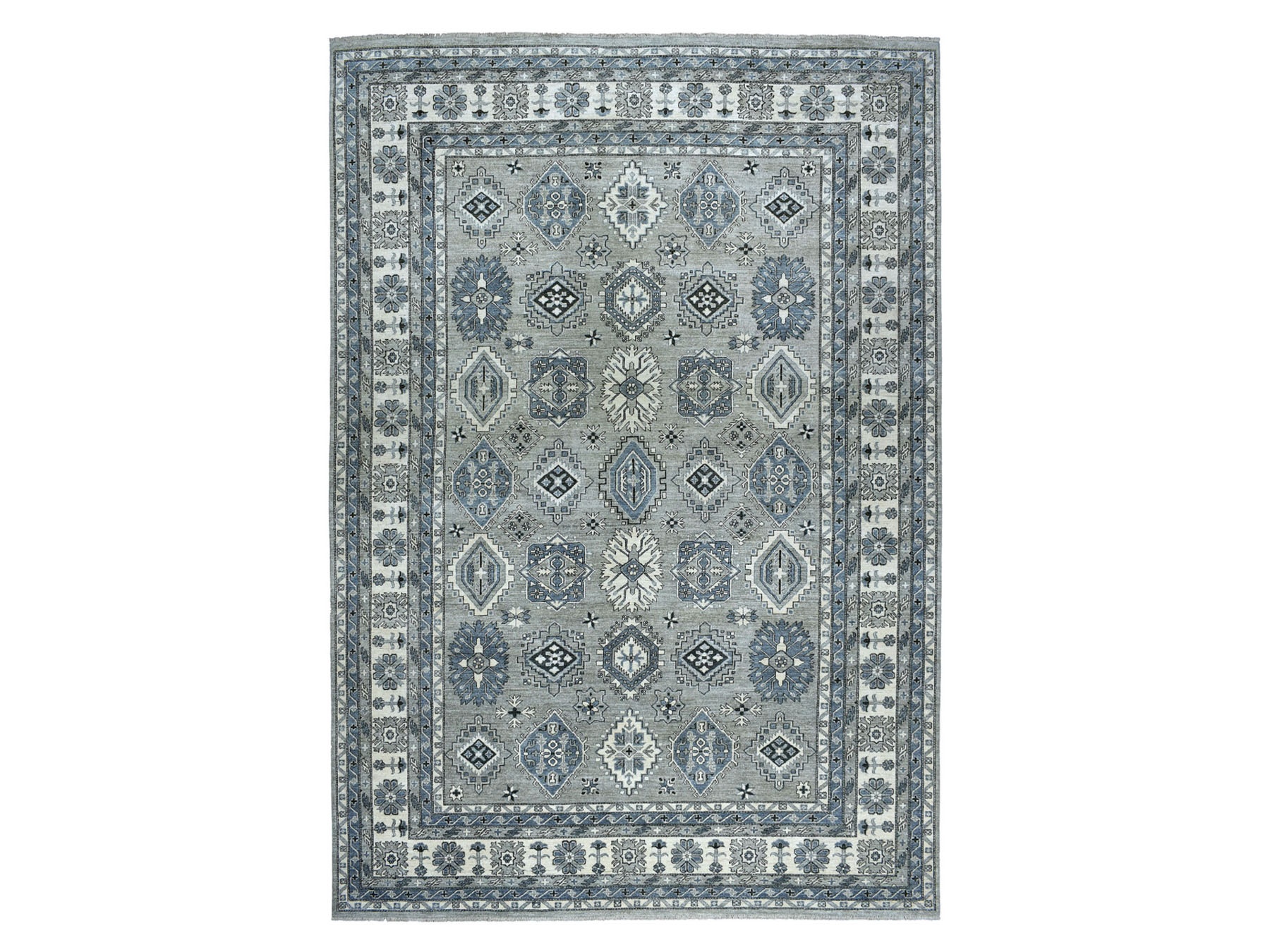 Transitional Wool Hand-Knotted Area Rug 10'1