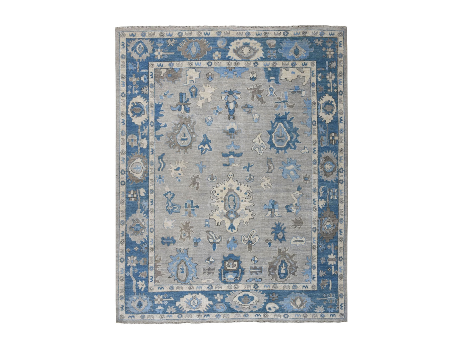 Transitional Wool Hand-Knotted Area Rug 8'1
