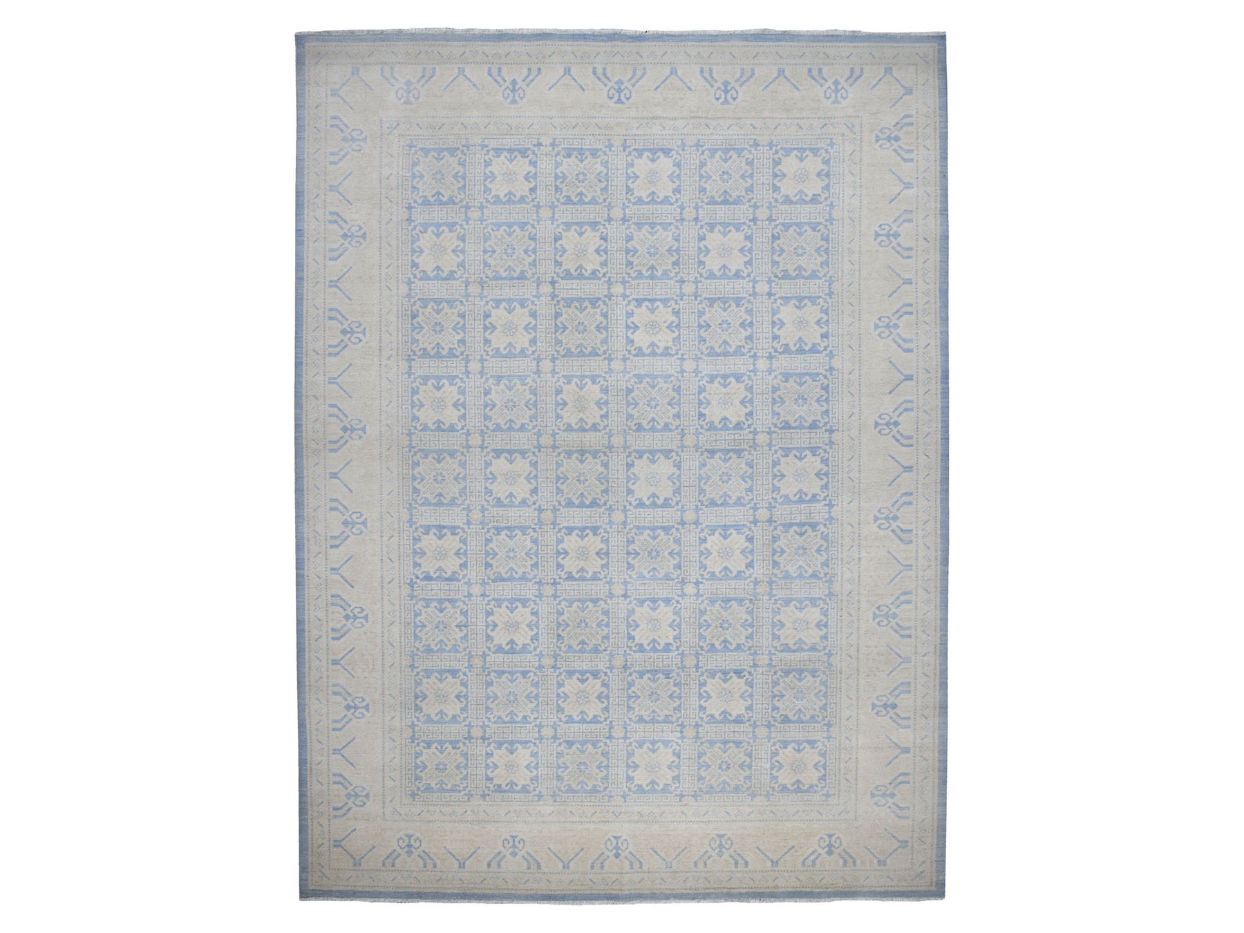 Transitional Wool Hand-Knotted Area Rug 10'1