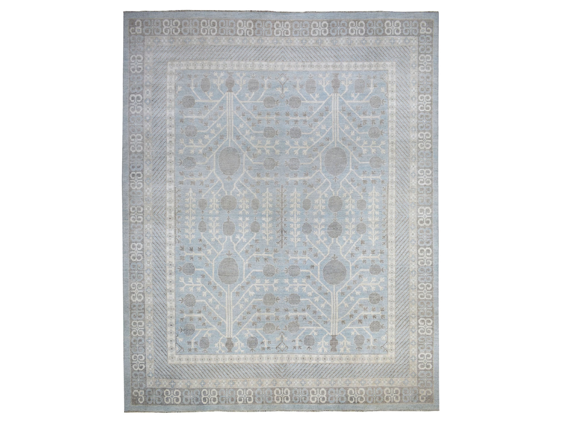 Transitional Wool Hand-Knotted Area Rug 12'0
